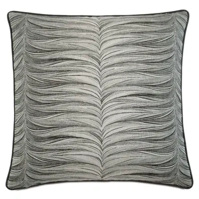 Eastern Accents Hendrix Small Welt Square Pillow Cover & Insert In Black;gray