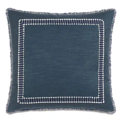 Eastern Accents High Tide Neyda Marine/white Cotton Piece Sham In White;neyda Marine