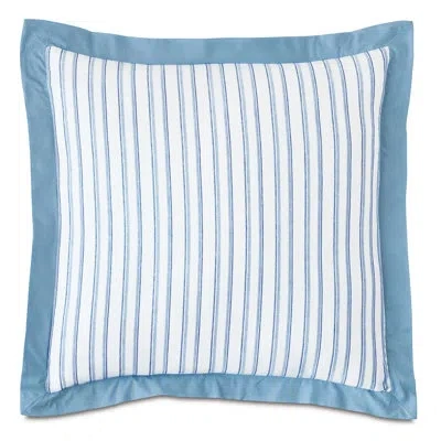 Eastern Accents Hullabaloo 100% Cotton Flap Sham In Casper Blue Rr;crescent Ocean