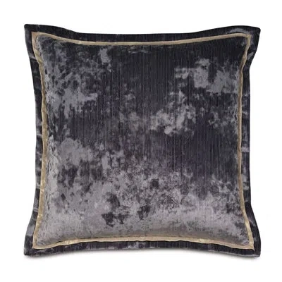 Eastern Accents Imogen Silk, Velvet Toile Sham In Black