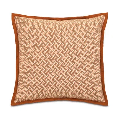Eastern Accents Indira Ingalls Euro Sham In White;orange