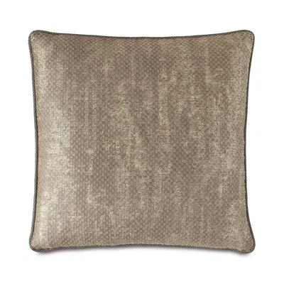 Eastern Accents Indochine Metallic Square Linen Blend Pillow Cover & Insert In Metalic Bronze