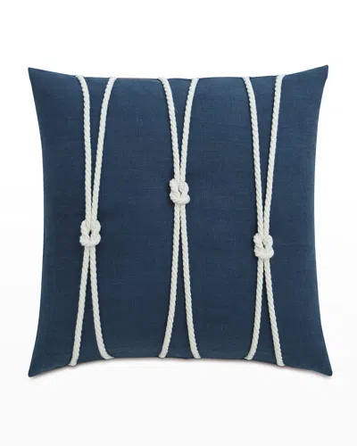 Eastern Accents Isle Yacht Knots Accent Pillow, Indigo In Blue
