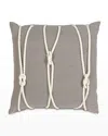 Eastern Accents Isle Yacht Knots Accent Pillow, Neutral In Gray