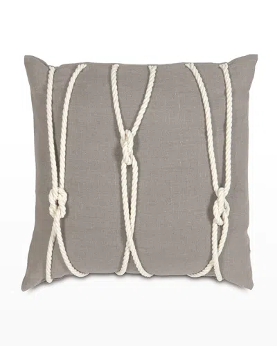 Eastern Accents Isle Yacht Knots Accent Pillow, Neutral In Gray