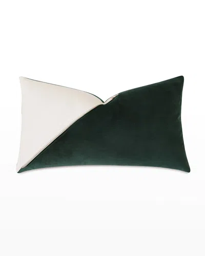 Eastern Accents Izaro Zipper Detail Decorative Pillow Left - 15" X 26" In Green