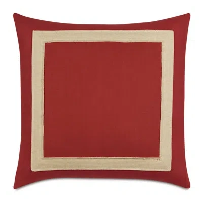 Eastern Accents Joaquin Red/beige Linen Piece Sham In Red;beige