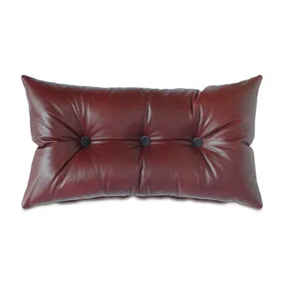Eastern Accents Kilbourn Leather Lumbar Pillow Cover & Insert In Red