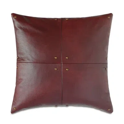 Eastern Accents Kilbourn Leather Throw Pillow Cover & Insert In Red