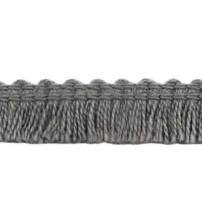 Eastern Accents Landon A Brush Fringe Fabric In Charcoal Gray