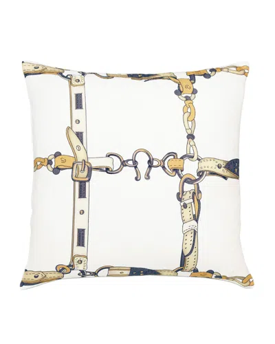 Eastern Accents Lannister Horseshoe Decorative Pillow In White