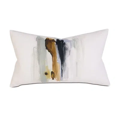 Eastern Accents Laurel By Thom Filicia Hand-painted Breeze Shell Lumbar Pillow Cover & Insert In White;yellow