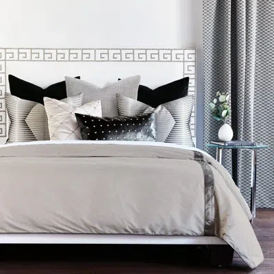 Eastern Accents Liam Duvet Cover Set In Gray,black,ivory