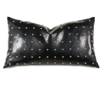 Eastern Accents Liam Nailhead Faux Leather Lumbar Pillow Cover & Insert In Faux Down