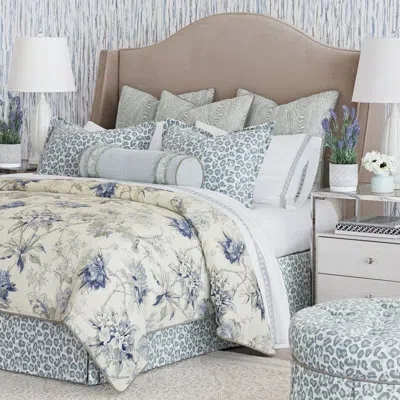 Eastern Accents Liesl By Celerie Kemble Floral Comforter In Pastel Blue