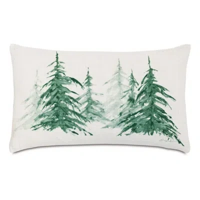 Eastern Accents Linen Blend Lumbar Rectangular Pillow Cover And Insert In Green;red