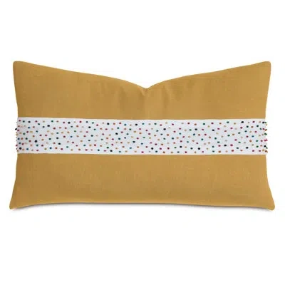Eastern Accents Linen Lumbar Rectangular Pillow Cover & Insert In White;yellow