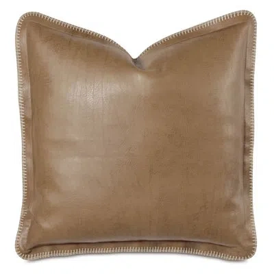 Eastern Accents Lodge Faux Leather Decorative Pillow In Brown