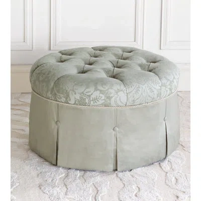 Eastern Accents Lourde Tufted Cocktail Ottoman In Celadon