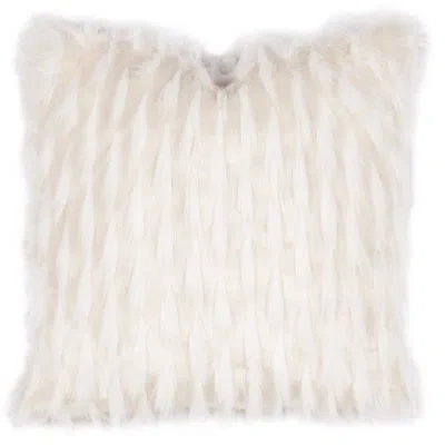 Eastern Accents Luxe By Barclay Butera Square Faux Fur Pillow Cover & Insert In White