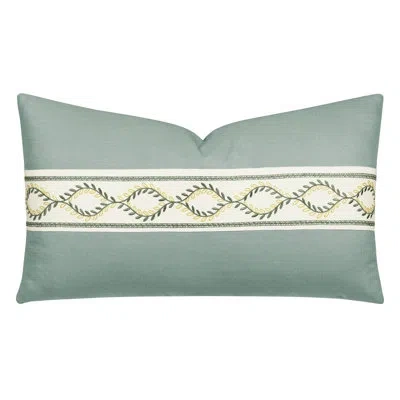 Eastern Accents Mack Botanical Border Decorative Pillow In Blue