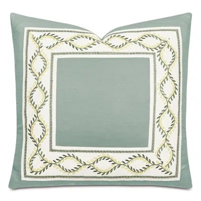 Eastern Accents Mack Botanical Border Decorative Pillow In Blue