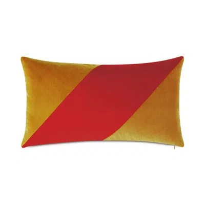 Eastern Accents Mackay Decorative Block Rectangular Pillow Cover & Insert In Red;gold