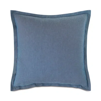 Eastern Accents Mackay Reversible Decorative Square Cotton Pillow Cover & Insert In Blue