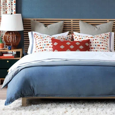 Eastern Accents Mackay Single Reversible Duvet Cover In Denim Blue