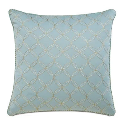 Eastern Accents Magnolia Latcherie Sky With Cord Square Sham In Blue