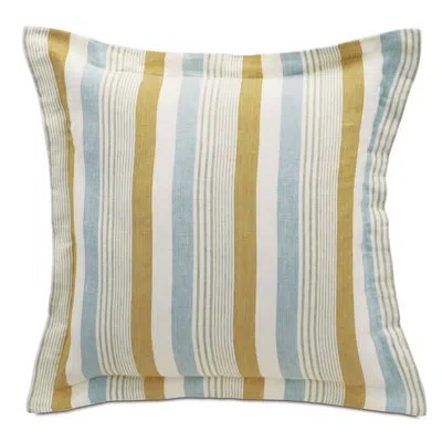 Eastern Accents Magnolia Truvy Pond Striped Euro Sham In Blue;green;beige