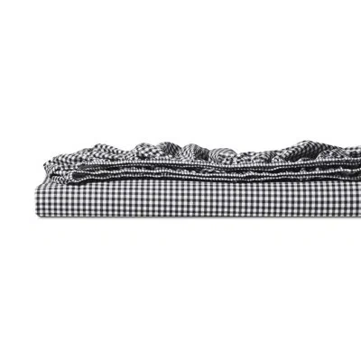 Eastern Accents Malaya Gingham By Alexa Hampton Fitted Sheet In Black