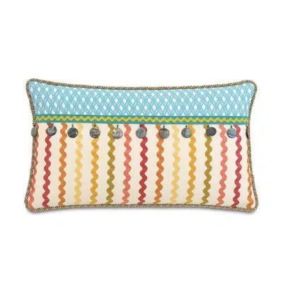 Eastern Accents Maldive Rectangular Linen Pillow Cover & Insert In Green;pink