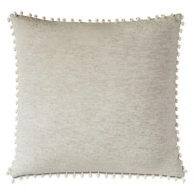 Eastern Accents Marceau Gold Doted Square Linen Sham In Gray