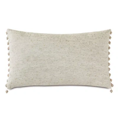 Eastern Accents Marceau Gold Dotted Rectangular Linen Pillow Cover & Insert In Beige;gold