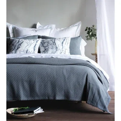 Eastern Accents Maude Matelasse Coverlet In Teal In Gray