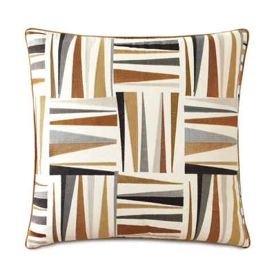 Eastern Accents Medara Square 100% Cotton Pillow Cover & Insert In Gray;orange