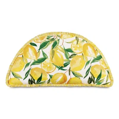 Eastern Accents Meyer By Celerie Kemble Lemon Wedge Novelty Pillow Cover & Insert In Green;yellow