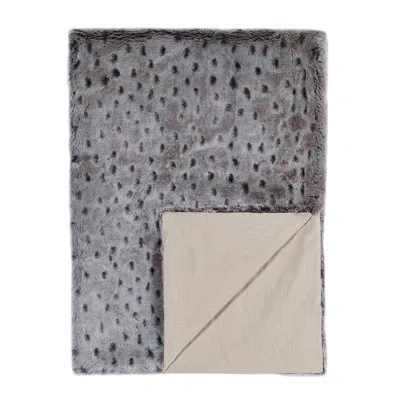 Eastern Accents Midori Faux Fur Throw In Gray