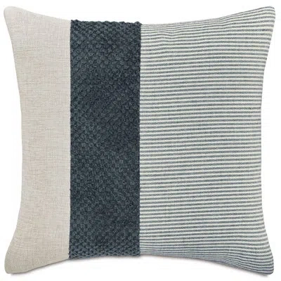 Eastern Accents Mira Pieced Decorative Pillow In Blue;white