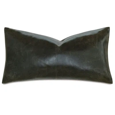 Eastern Accents Muse Vegan Leather Decorative Pillow Cover & Insert Rectangular In Emerald