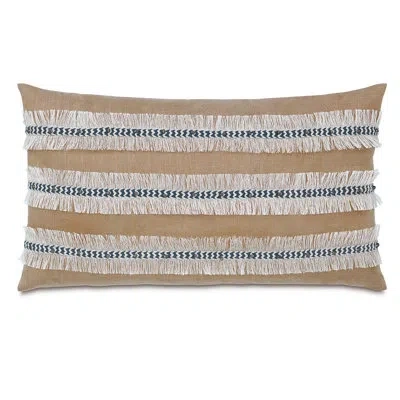 Eastern Accents Naya Breeze Linen Striped Lumbar Pillow Cover & Insert In Beige
