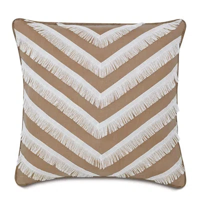Eastern Accents Naya Breeze Sand Linen Throw Pillow Cover & Insert In Beige
