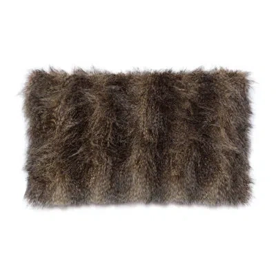 Eastern Accents Naya Mogli Minx Animal Print Lumbar Pillow Cover & Insert In Brown