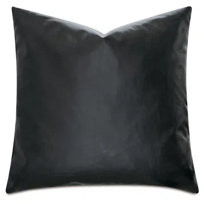 Eastern Accents Nevin Vegan Leather Decorative Pillow Cover & Insert Square In Ink