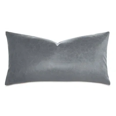 Eastern Accents Nevin Vegan Leather Decorative Pillow Rectangular In Dark Gray