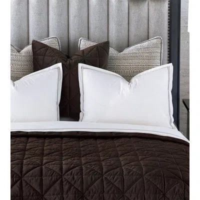 Eastern Accents Nova Geometric Coverlet / Bedspread In Cocoa