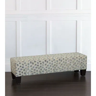 Eastern Accents Ocelot Upholstered Bench In Gray;beige;silver
