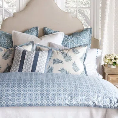 Eastern Accents Penelope Geometric Comforter In Blue,white