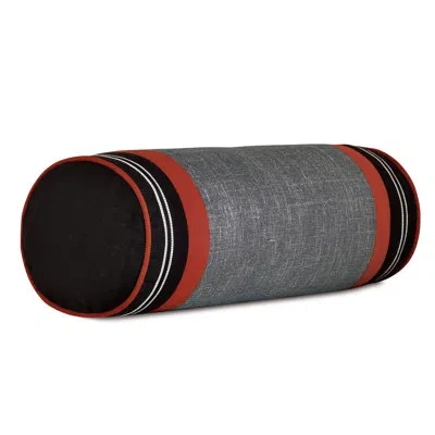 Eastern Accents Percival By Alexa Hampton Bolster Pillow Cover & Insert In Black;gray